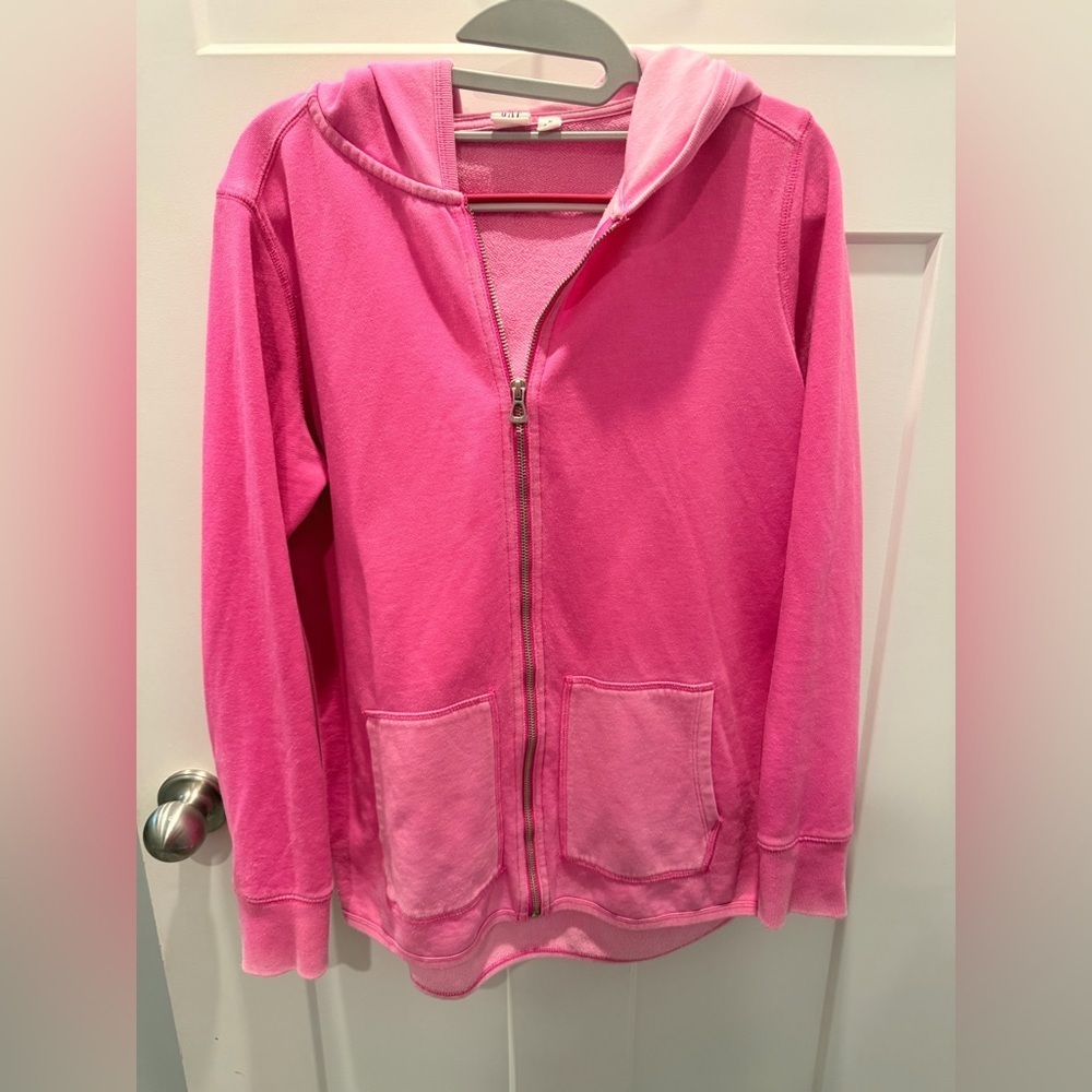 GAP Pink Full Zip Hoodie Medium Fleece Sweatshirt Casual Athleisure